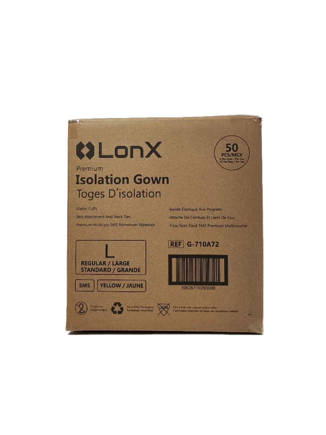 Blouse d'isolation premium, grande/universelle, jaune, 50/sac