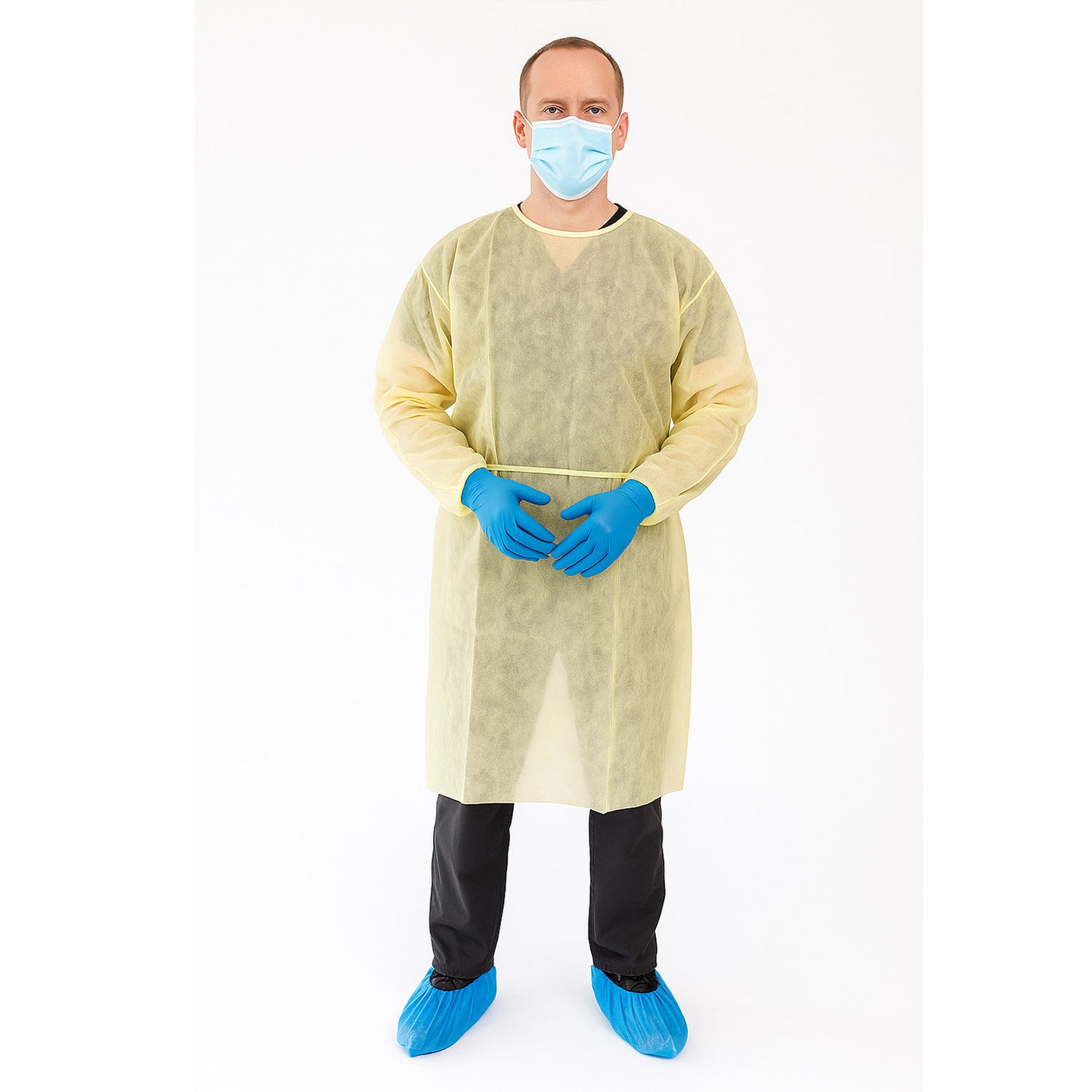 Premium Isolation Gown, Large / Universal, Yellow, 50 / Case