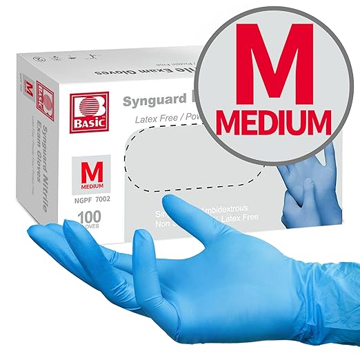 Nitrile Gloves, Size M, 100 / Box