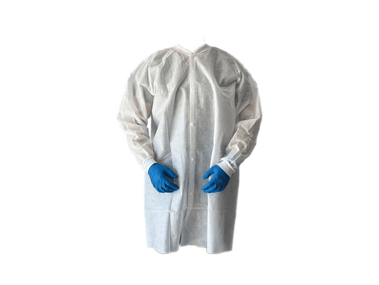 High Performance Lab Coat, L, White, 50 / Bag