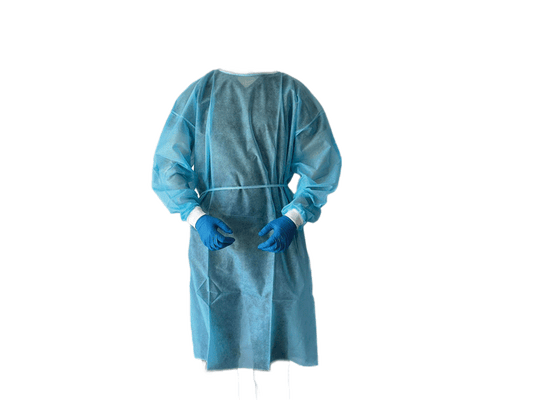 Premium Light Weight Plus Isolation Gown, Large / Universal, Blue, 50 / Bag